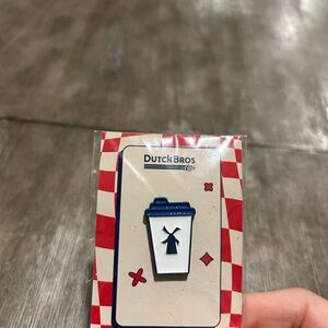 Dutch Bros Blue and White Coffee Cup Pin